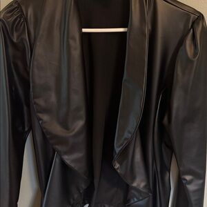 Windsor Black Faux Leather Blazer